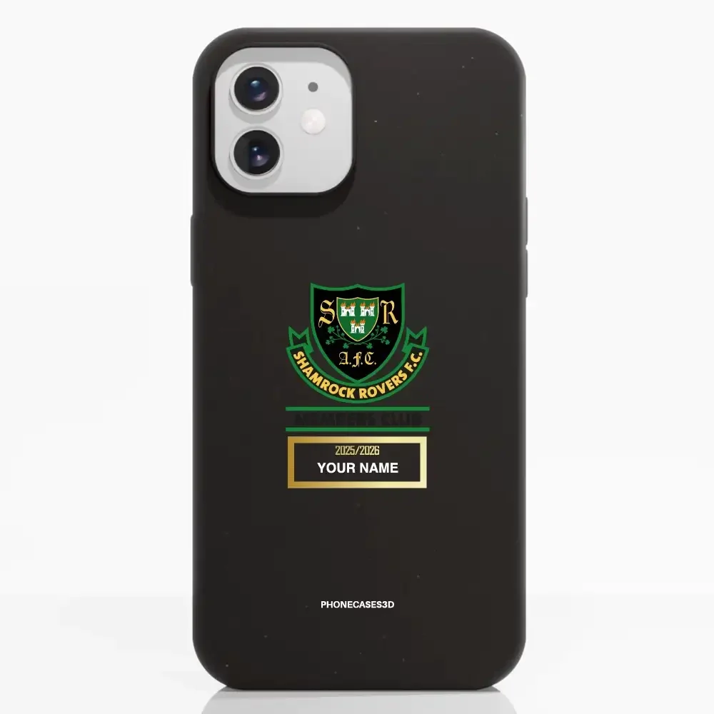 Shamrock Rovers Official Member Compostable Black Phone Case Design Crest + Name - Image 3