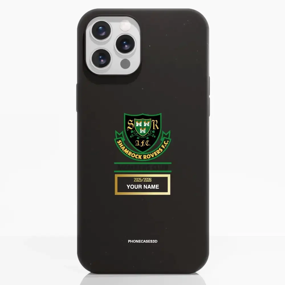 Shamrock Rovers Official Member Compostable Black Phone Case Design Crest + Name - Image 4