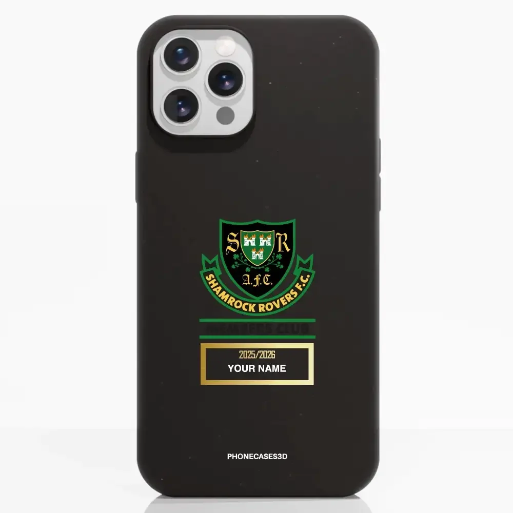 Shamrock Rovers Official Member Compostable Black Phone Case Design Crest + Name - Image 5