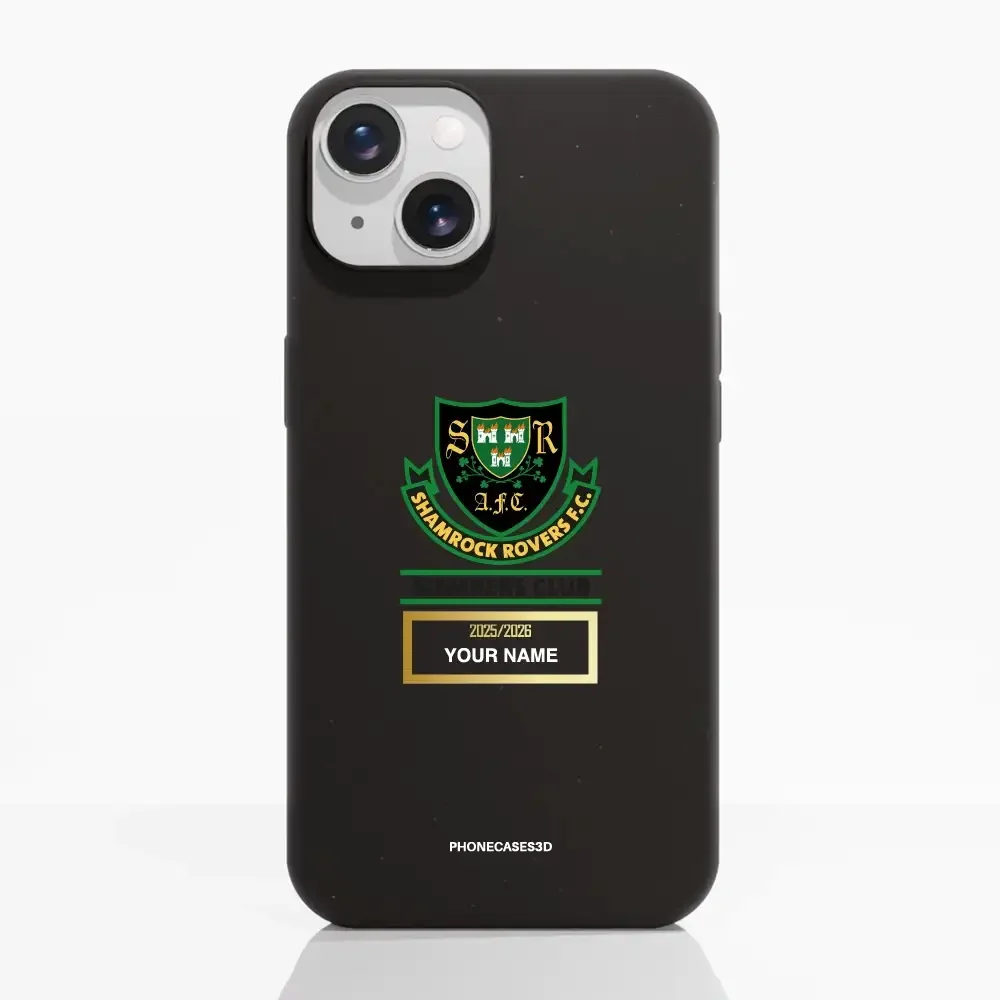 Shamrock Rovers Official Member Compostable Black Phone Case Design Crest + Name - Image 9