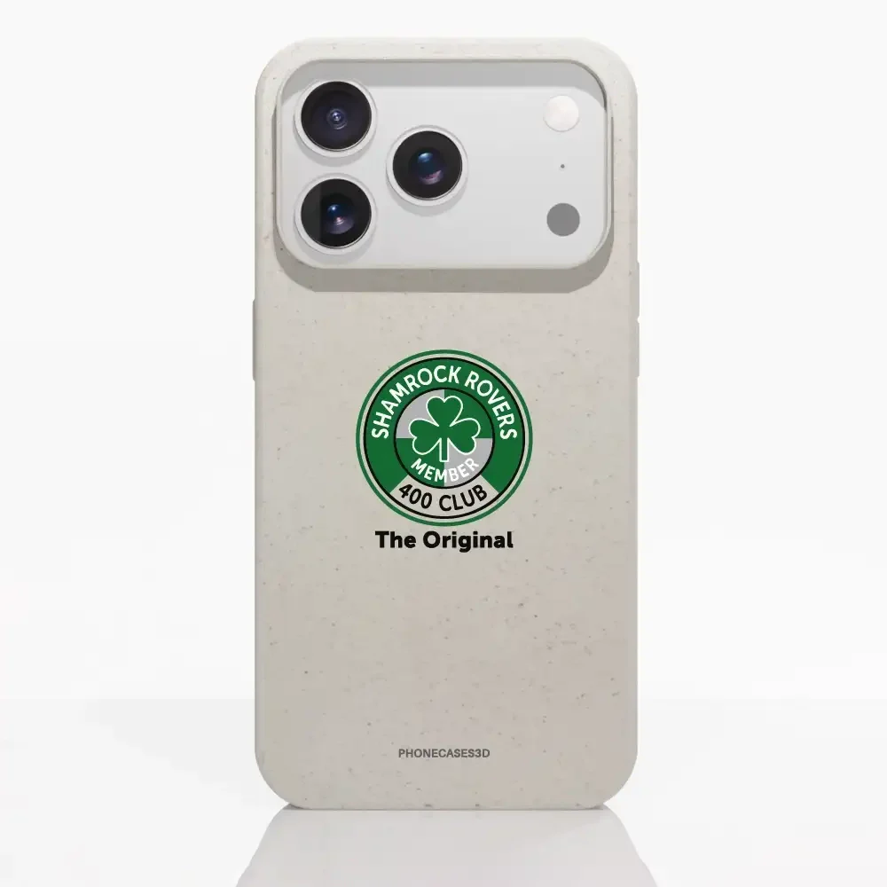 Shamrock Rovers Official Member Compostable White Phone Case Design 400 Club - Image 25