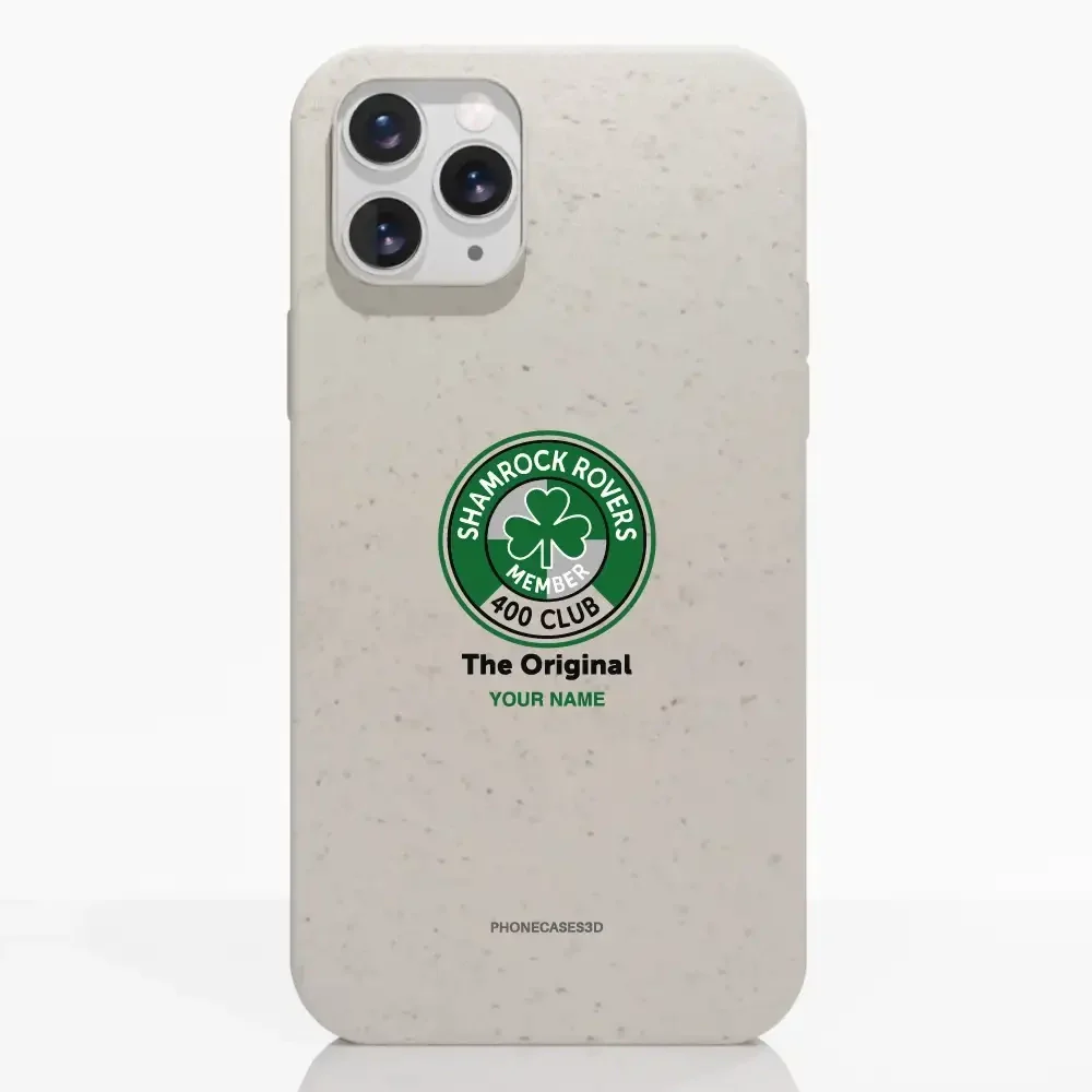 Shamrock Rovers Official Member Compostable White Phone Case Design 400 Club + Name - Image 2