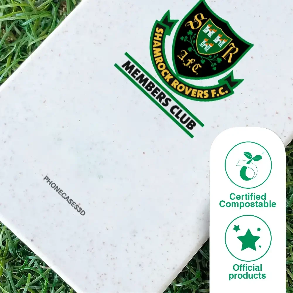 Shamrock Rovers Official Member Compostable White Phone Case Design Crest - Image 50