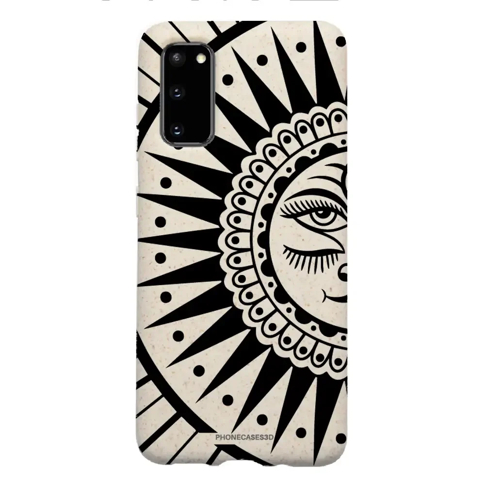 Sinsentido Official Compostable Phone Case Design Black and White Cosmic Sun - Image 27