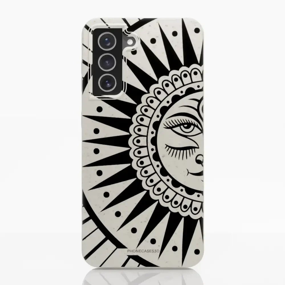 Sinsentido Official Compostable Phone Case Design Black and White Cosmic Sun - Image 28