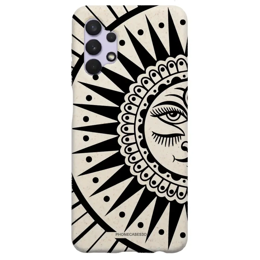 Sinsentido Official Compostable Phone Case Design Black and White Cosmic Sun - Image 43