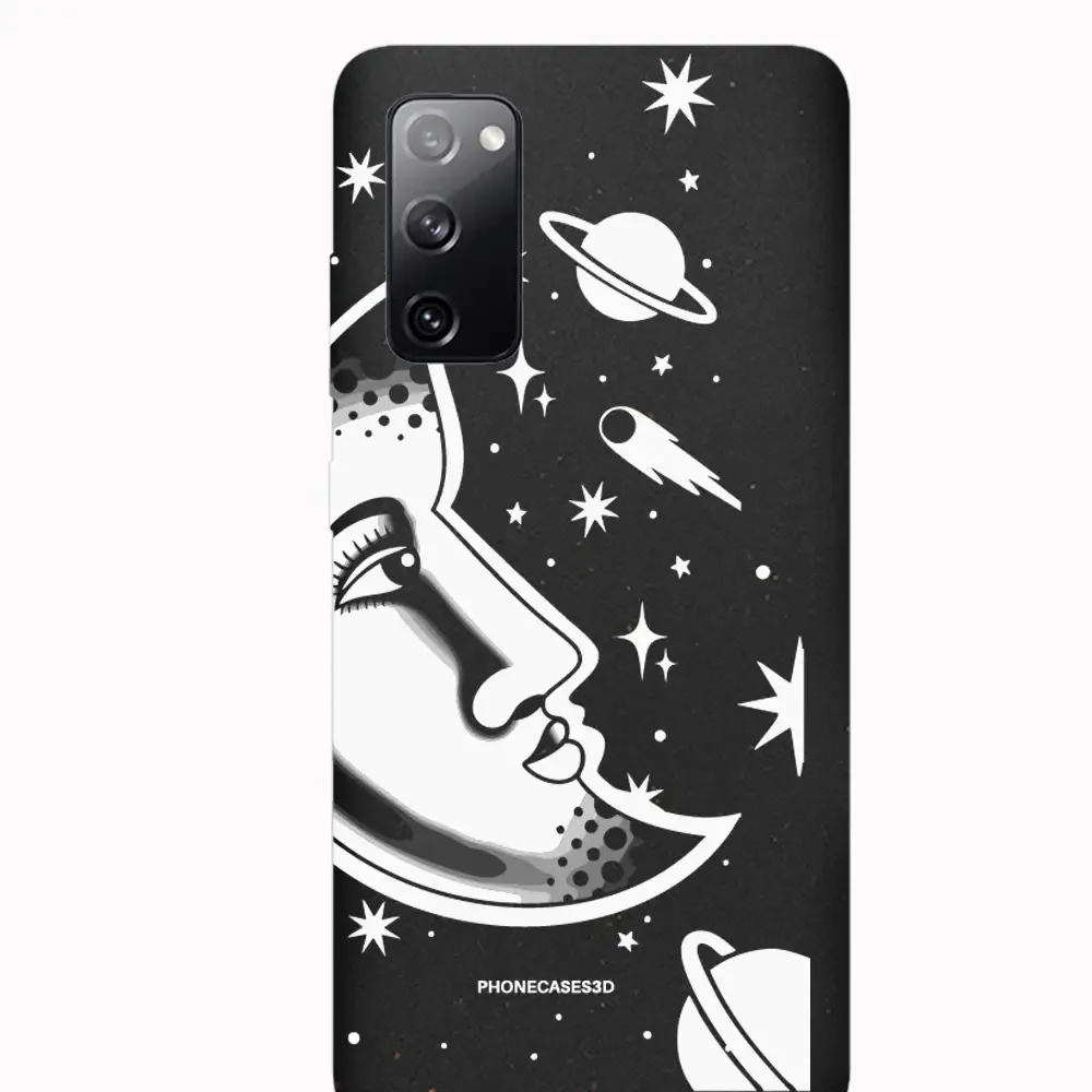 Sinsentido Official Compostable Phone Case Design Black and White Planet Moon - Image 30