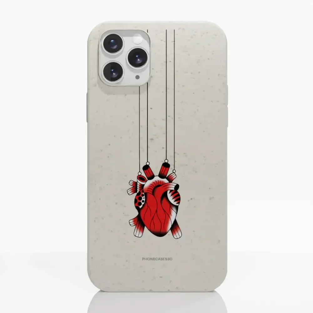 Sinsentido Official Compostable Phone Case Design Small Hanging Heart - Image 2
