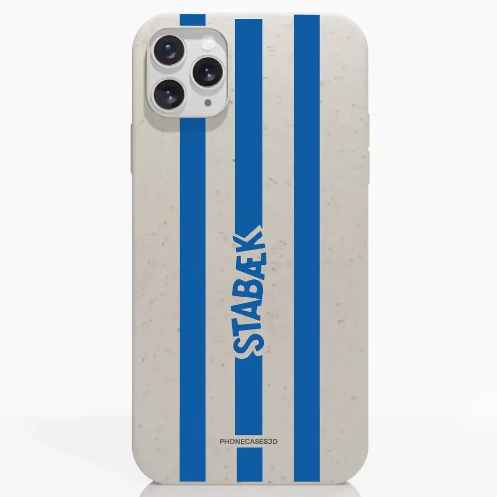 Stabæk Fotball Official Compostable Phone Case Design Blue Wordmark + stripes - Image 3