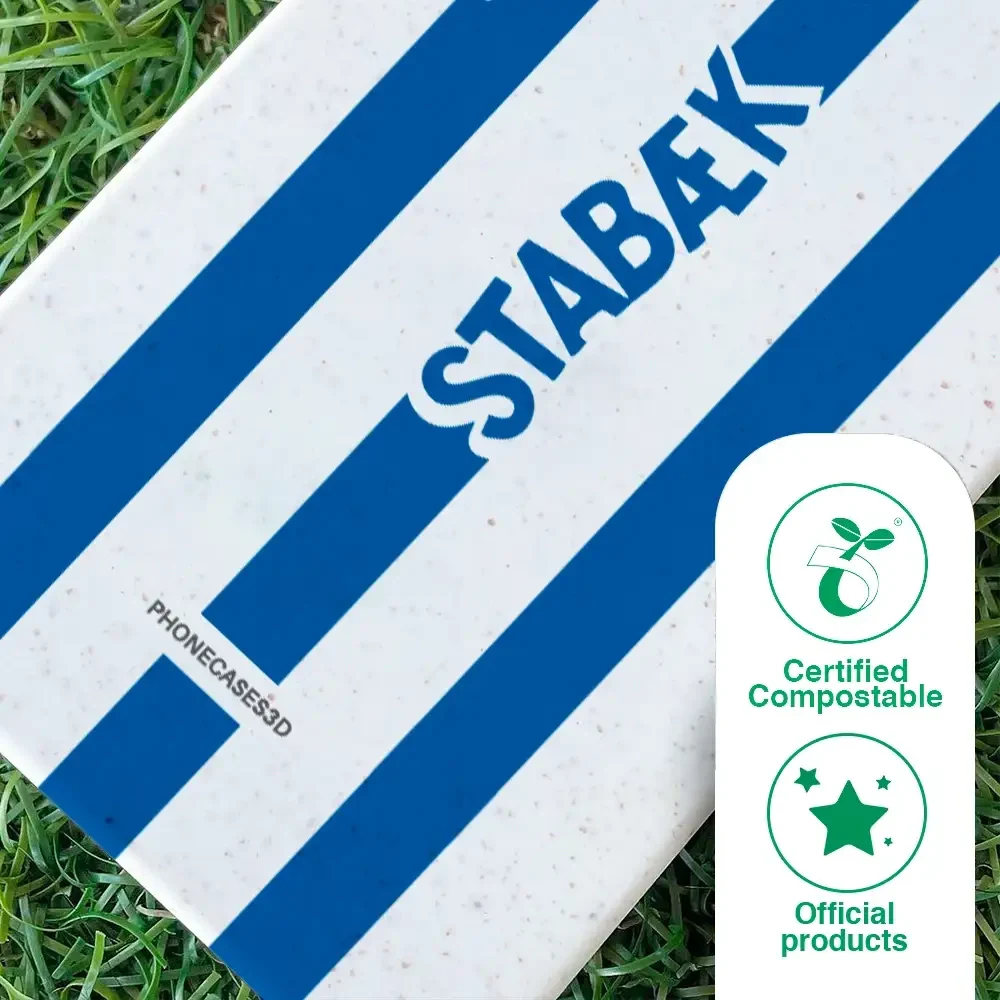 Stabæk Fotball Official Compostable Phone Case Design Blue Wordmark + stripes - Image 49