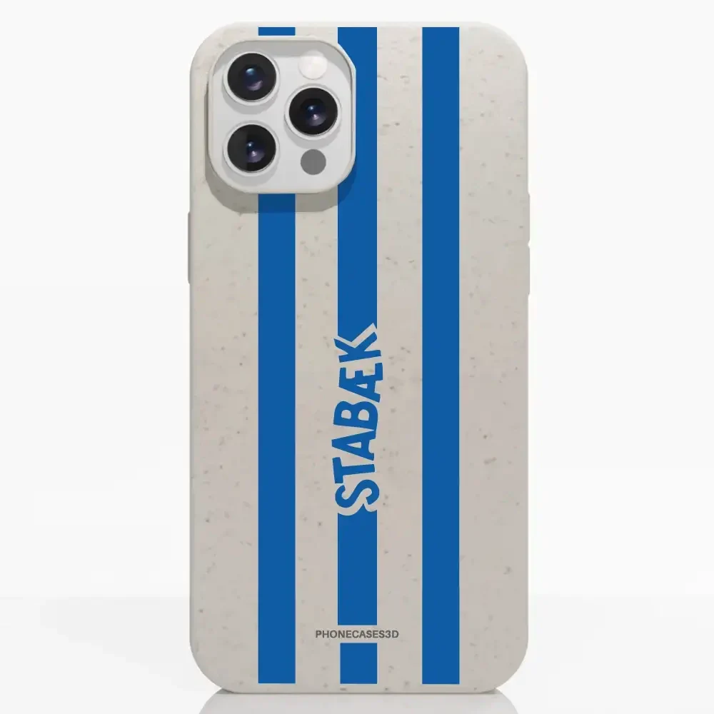 Stabæk Fotball Official Compostable Phone Case Design Blue Wordmark + stripes - Image 6