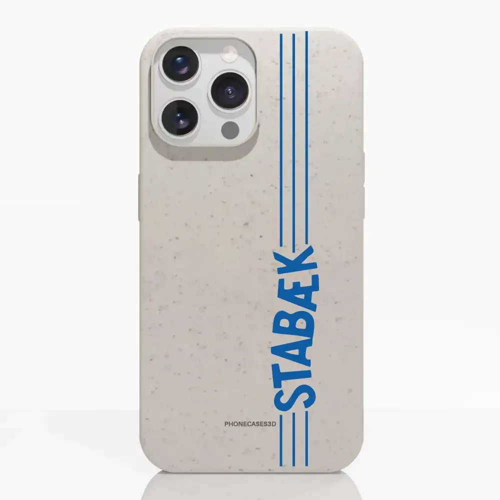 Stabæk Fotball Official Compostable Phone Case Design Lateral Blue Wordmark - Image 12