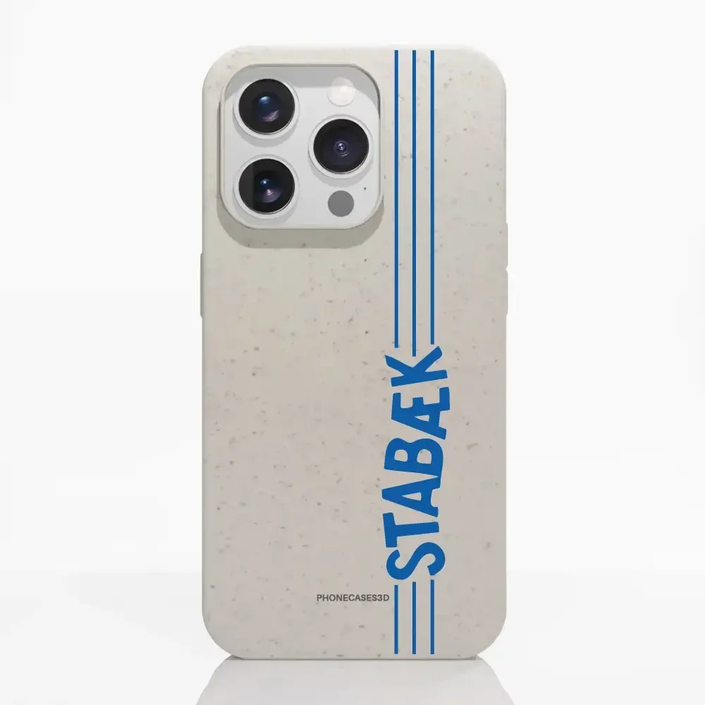 Stabæk Fotball Official Compostable Phone Case Design Lateral Blue Wordmark - Image 21