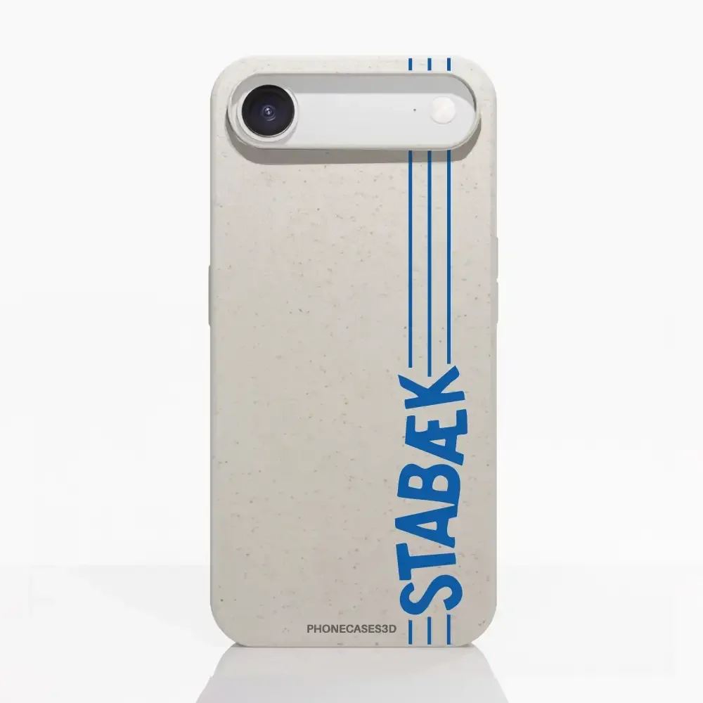 Stabæk Fotball Official Compostable Phone Case Design Lateral Blue Wordmark - Image 24