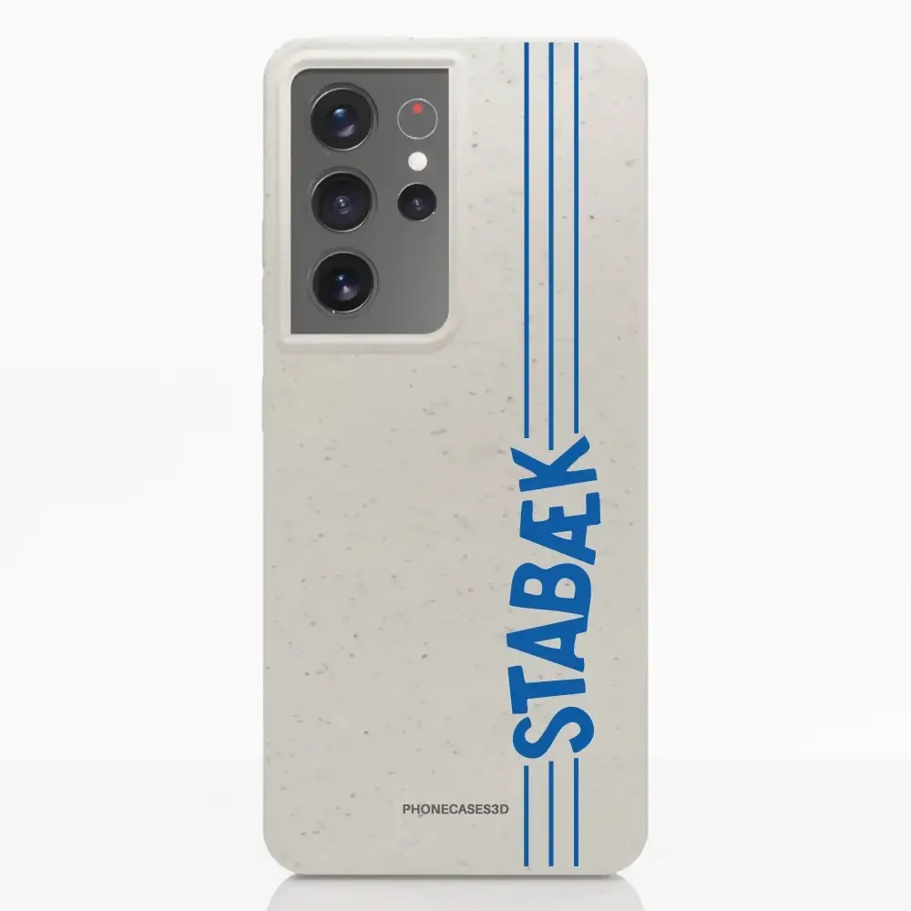 Stabæk Fotball Official Compostable Phone Case Design Lateral Blue Wordmark - Image 30