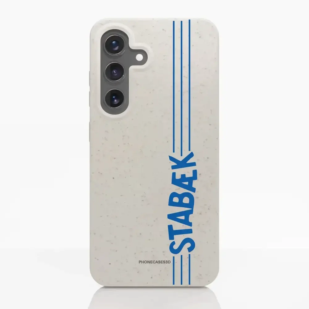 Stabæk Fotball Official Compostable Phone Case Design Lateral Blue Wordmark - Image 37