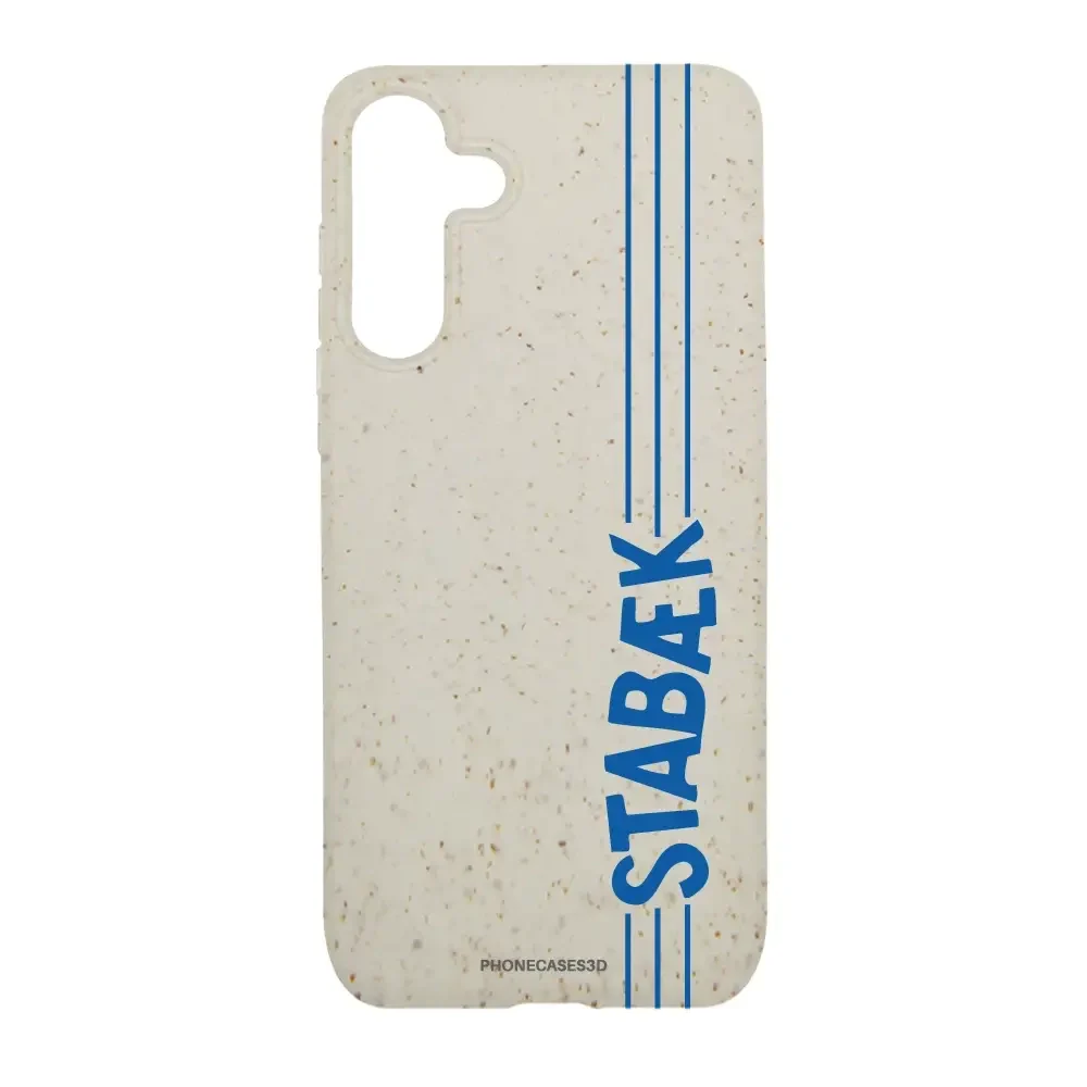 Stabæk Fotball Official Compostable Phone Case Design Lateral Blue Wordmark - Image 48