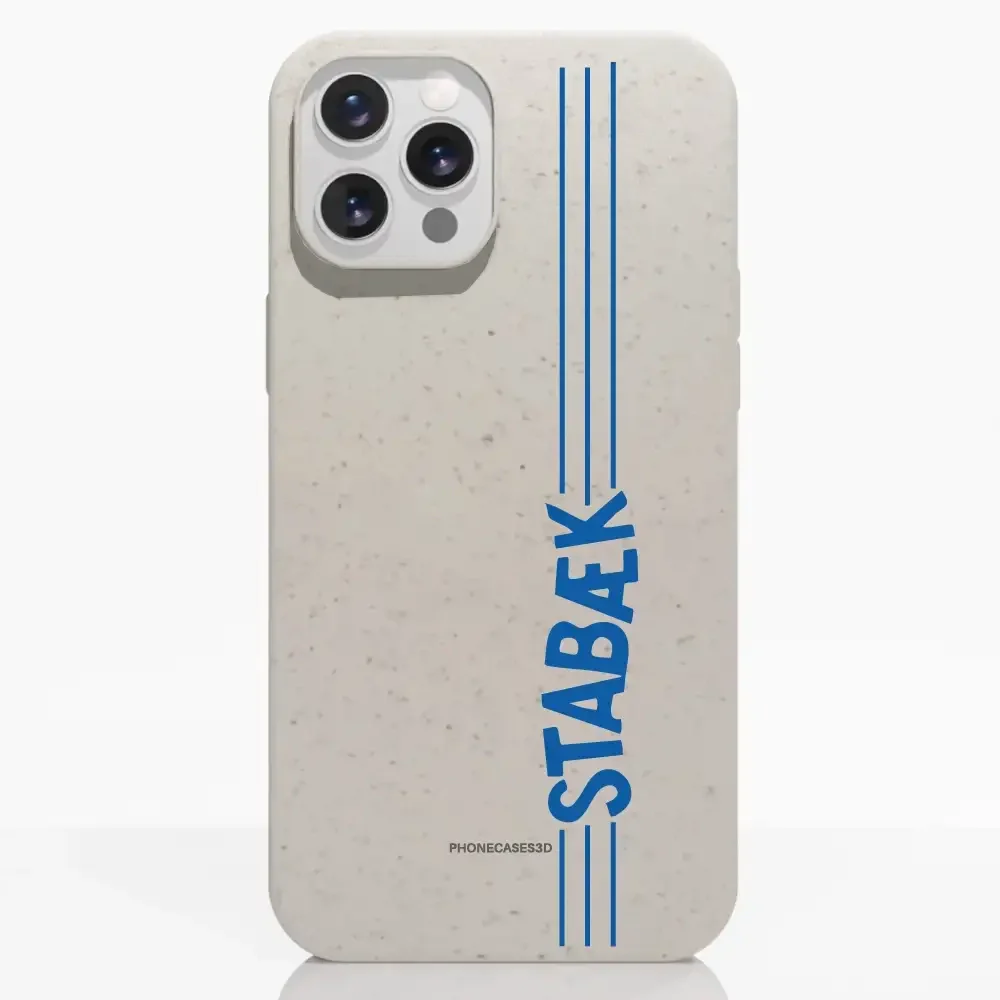 Stabæk Fotball Official Compostable Phone Case Design Lateral Blue Wordmark - Image 5