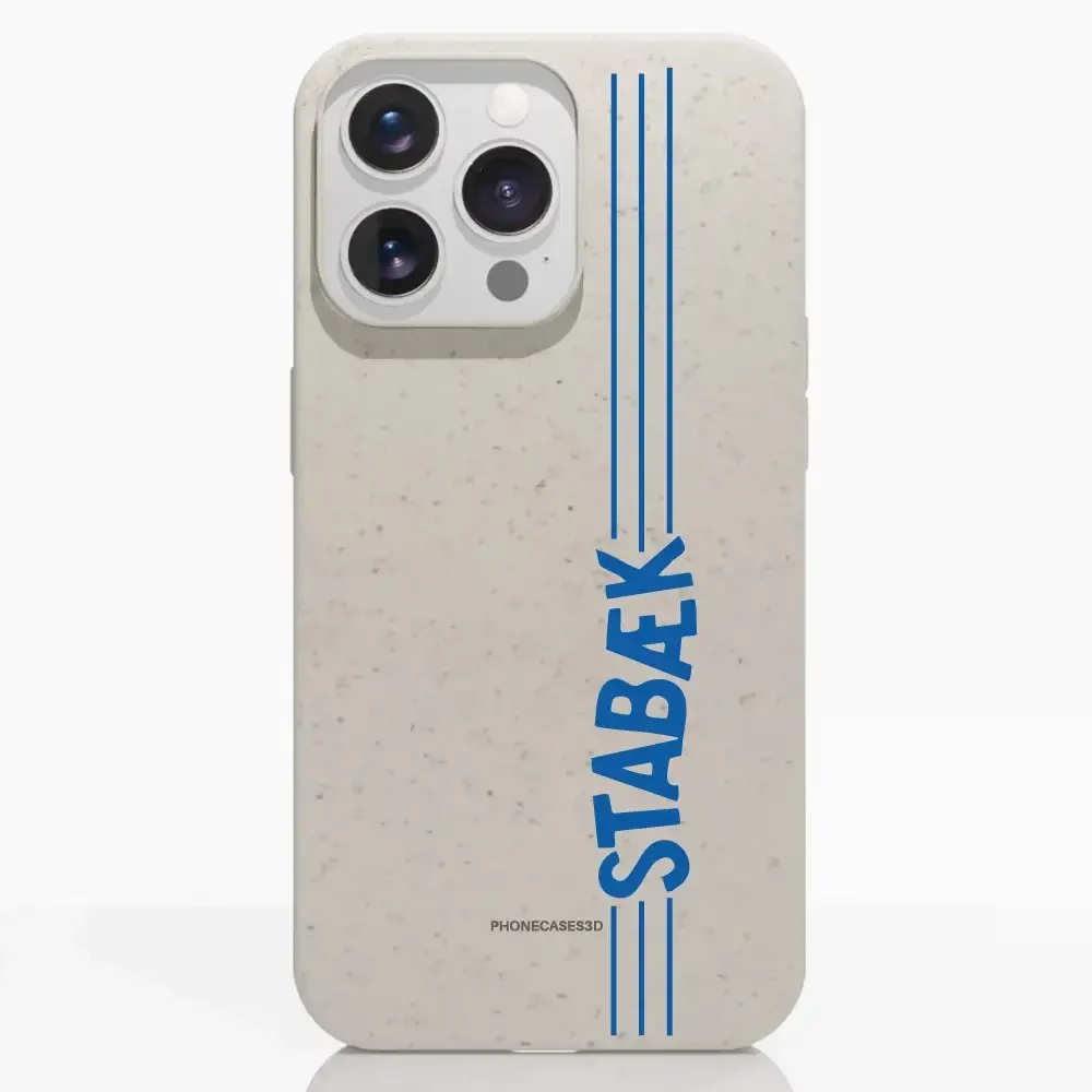Stabæk Fotball Official Compostable Phone Case Design Lateral Blue Wordmark - Image 8