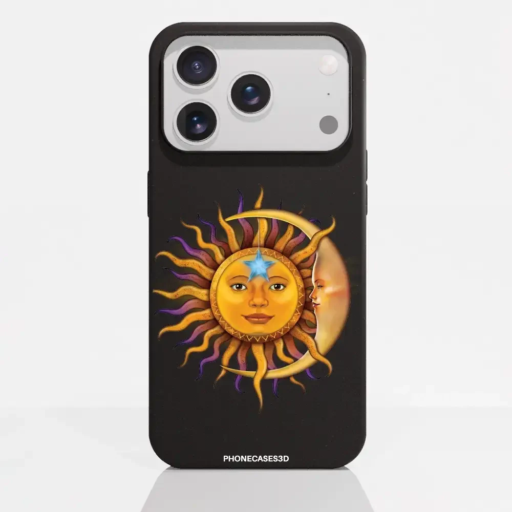 Vincent Hie Official Black Compostable Phone Case Design Sun Moon - Image 25
