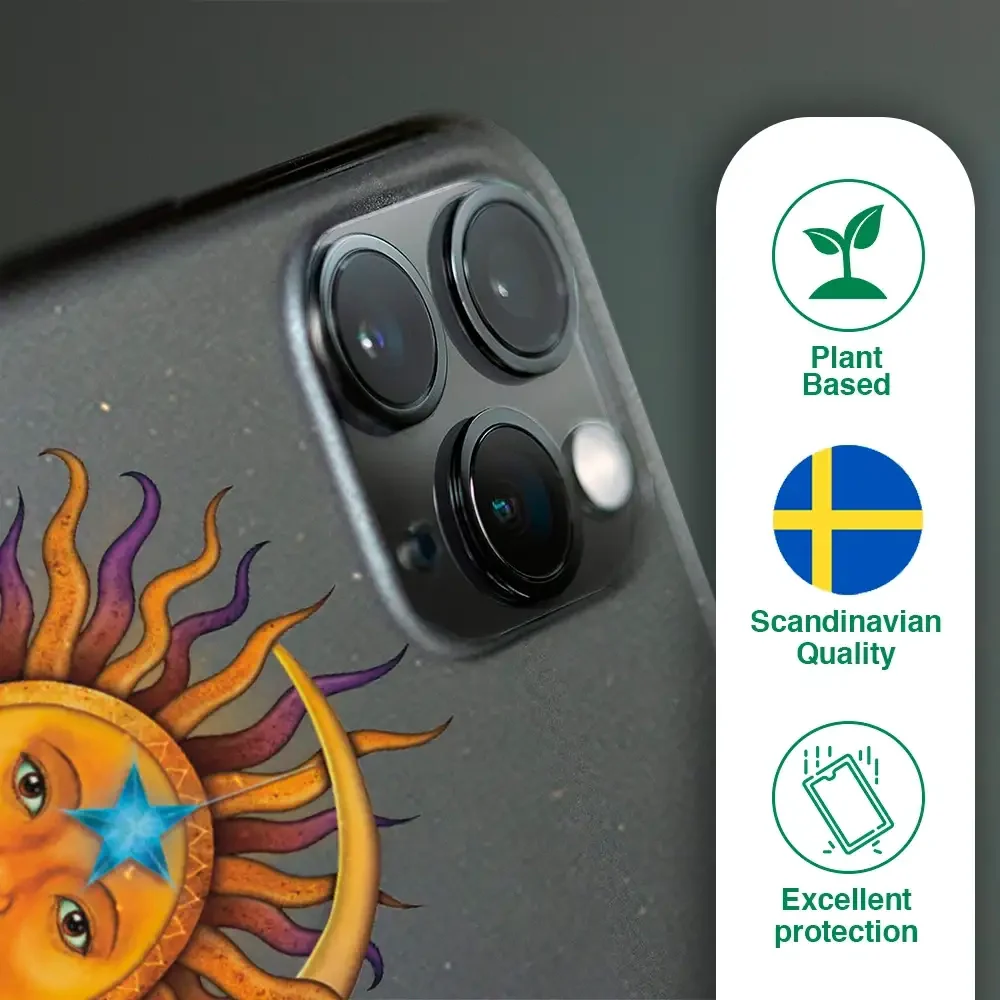 Vincent Hie Official Black Compostable Phone Case Design Sun Moon - Image 48