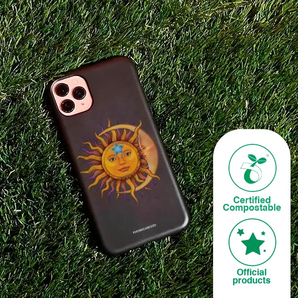 Vincent Hie Official Black Compostable Phone Case Design Sun Moon - Image 49