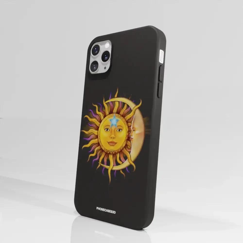 Vincent Hie Official Black Compostable Phone Case Design Sun Moon - Image 53