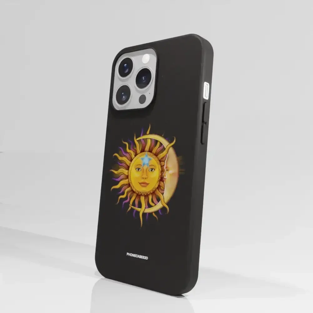 Vincent Hie Official Black Compostable Phone Case Design Sun Moon - Image 58