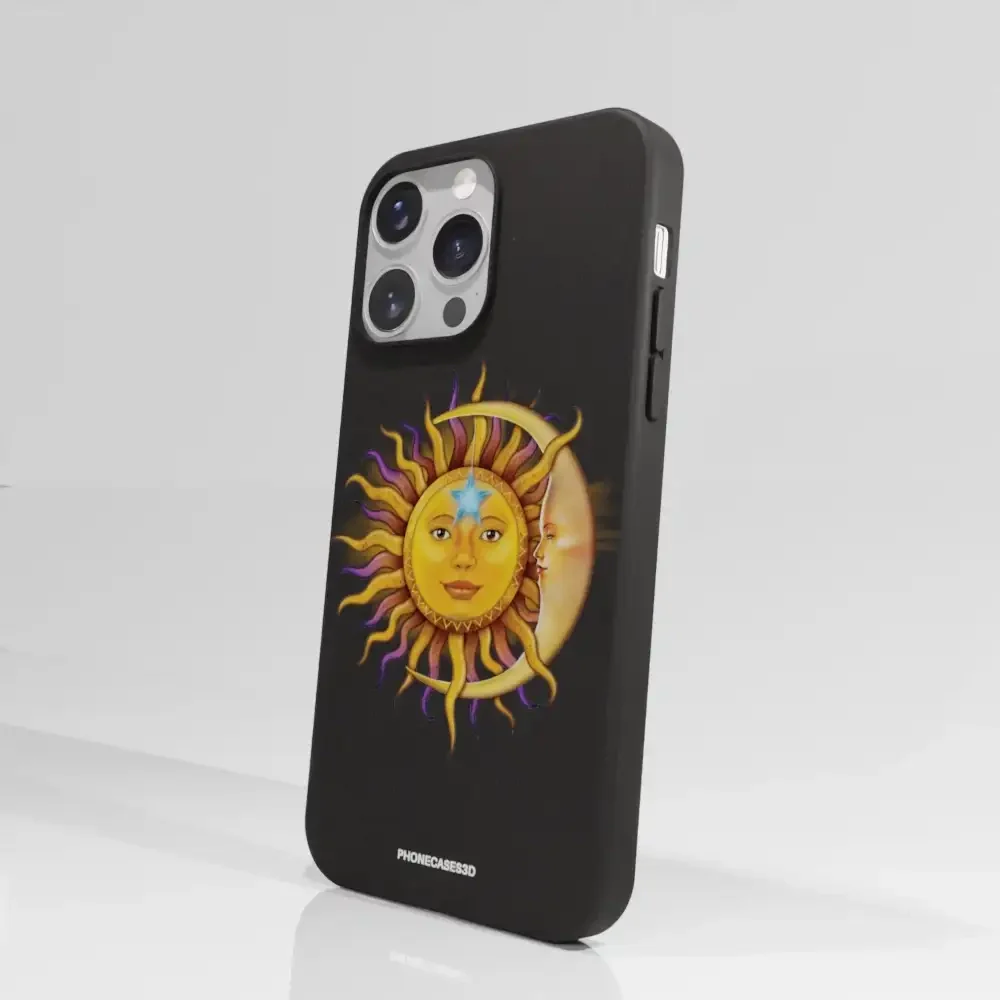 Vincent Hie Official Black Compostable Phone Case Design Sun Moon - Image 63