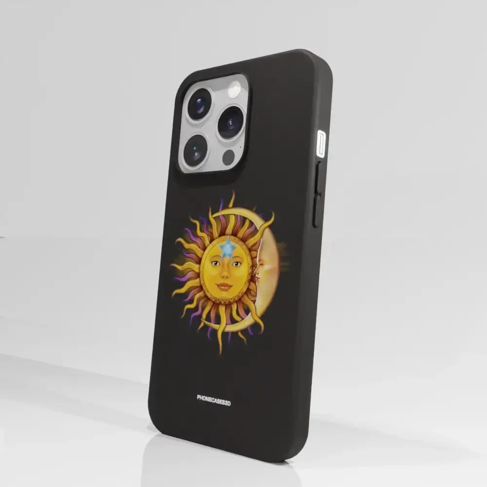 Vincent Hie Official Black Compostable Phone Case Design Sun Moon - Image 66