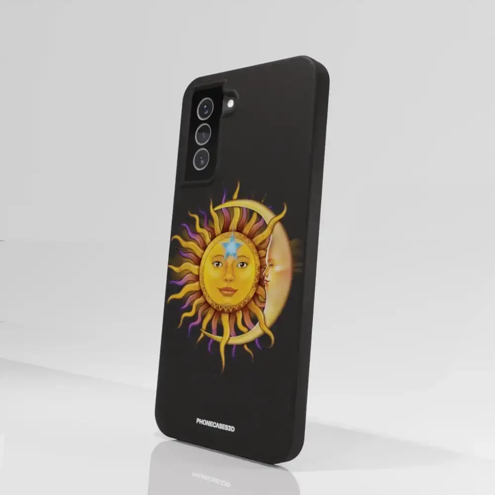 Vincent Hie Official Black Compostable Phone Case Design Sun Moon - Image 74