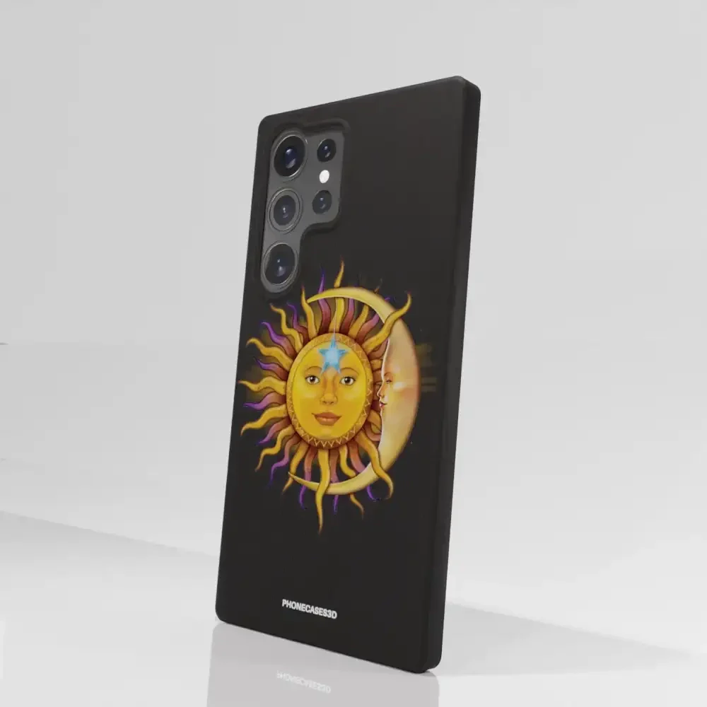Vincent Hie Official Black Compostable Phone Case Design Sun Moon - Image 87