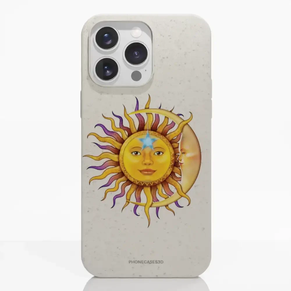 Vincent Hie Official White Compostable Phone Case Design Sun Moon - Image 22
