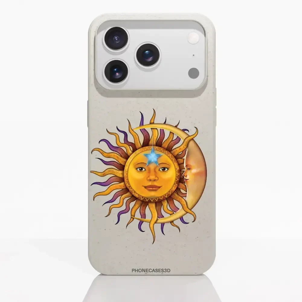Vincent Hie Official White Compostable Phone Case Design Sun Moon - Image 26