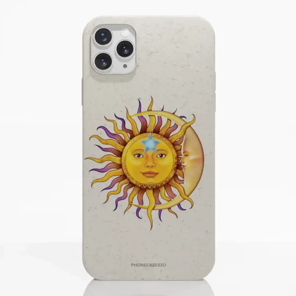 Vincent Hie Official White Compostable Phone Case Design Sun Moon - Image 3