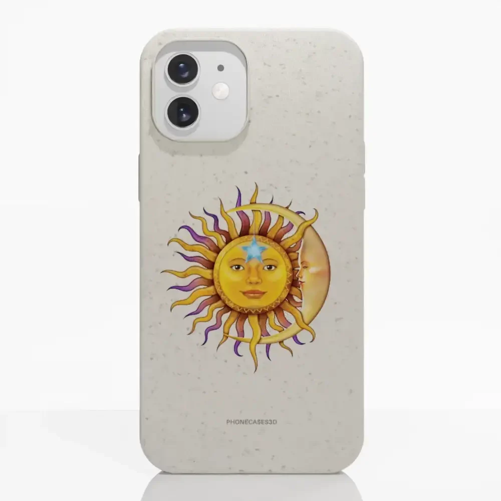 Vincent Hie Official White Compostable Phone Case Design Sun Moon - Image 4