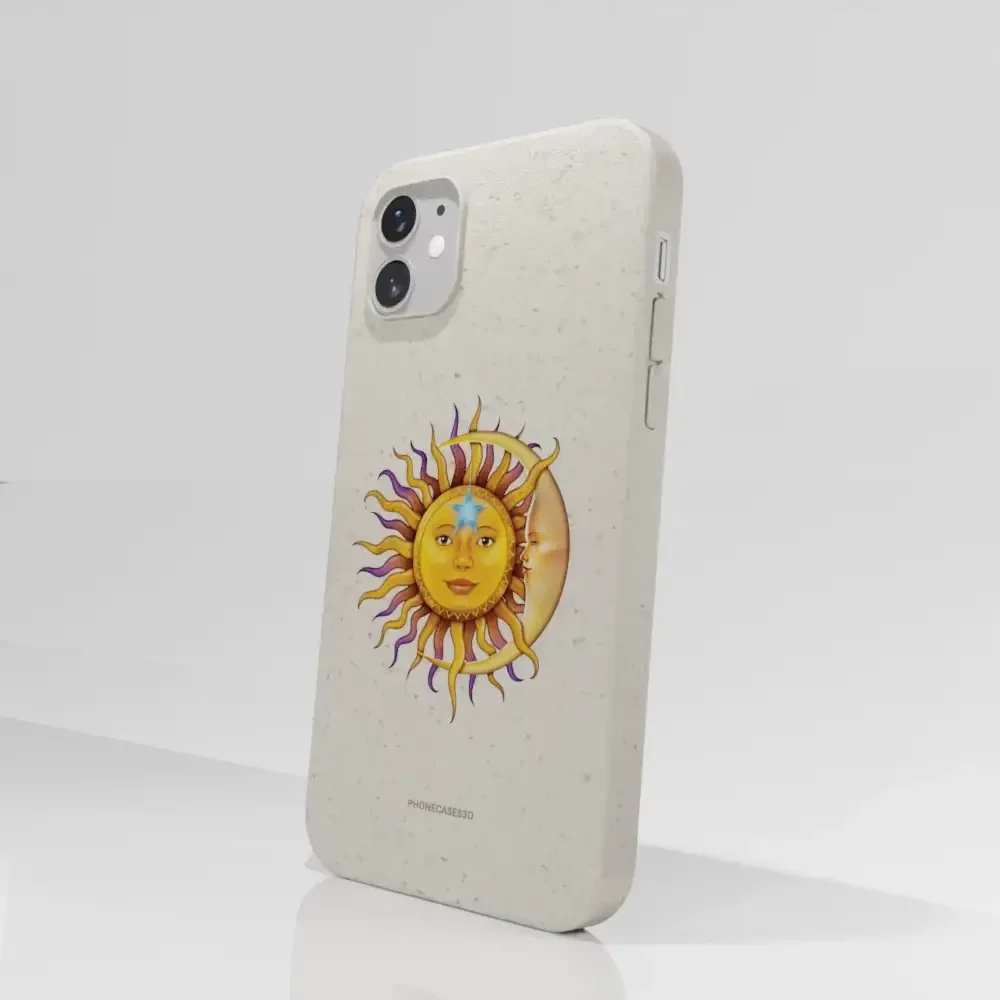 Vincent Hie Official White Compostable Phone Case Design Sun Moon - Image 51