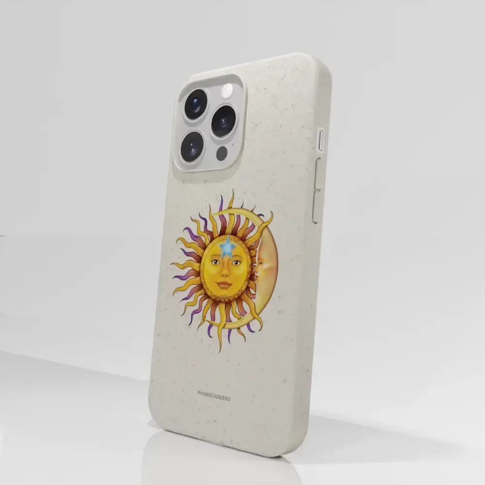 Vincent Hie Official White Compostable Phone Case Design Sun Moon - Image 58