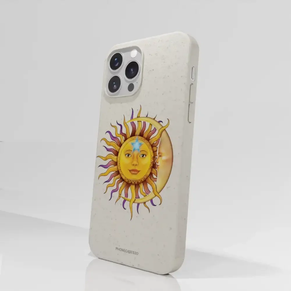 Vincent Hie Official White Compostable Phone Case Design Sun Moon - Image 59