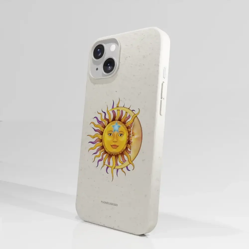 Vincent Hie Official White Compostable Phone Case Design Sun Moon - Image 60