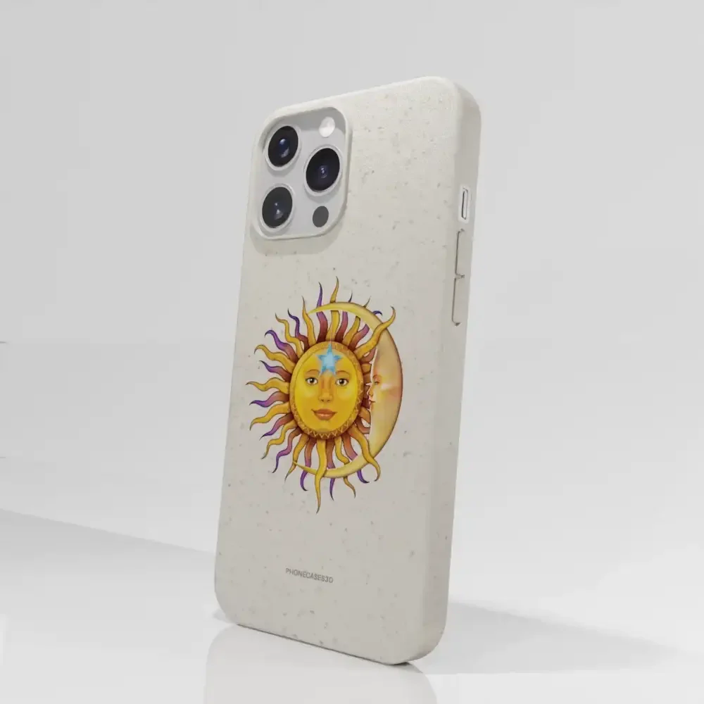 Vincent Hie Official White Compostable Phone Case Design Sun Moon - Image 62