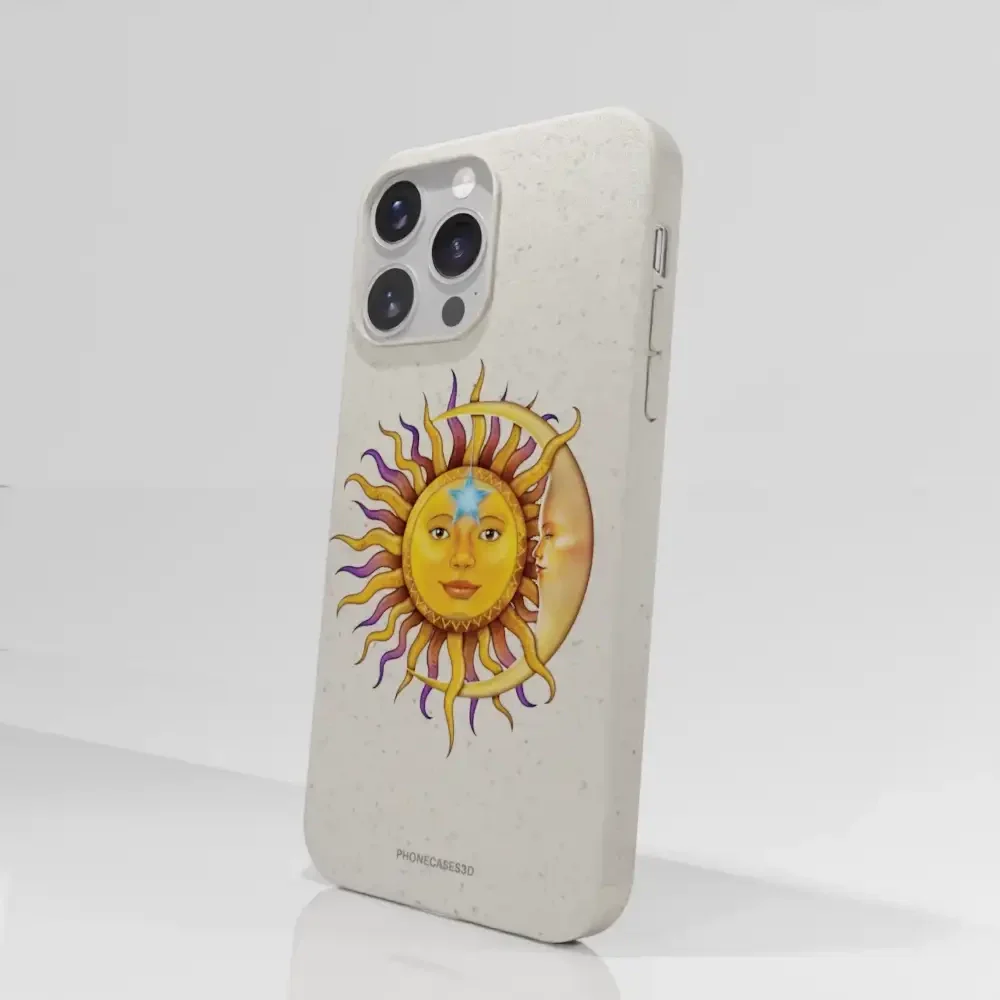 Vincent Hie Official White Compostable Phone Case Design Sun Moon - Image 63