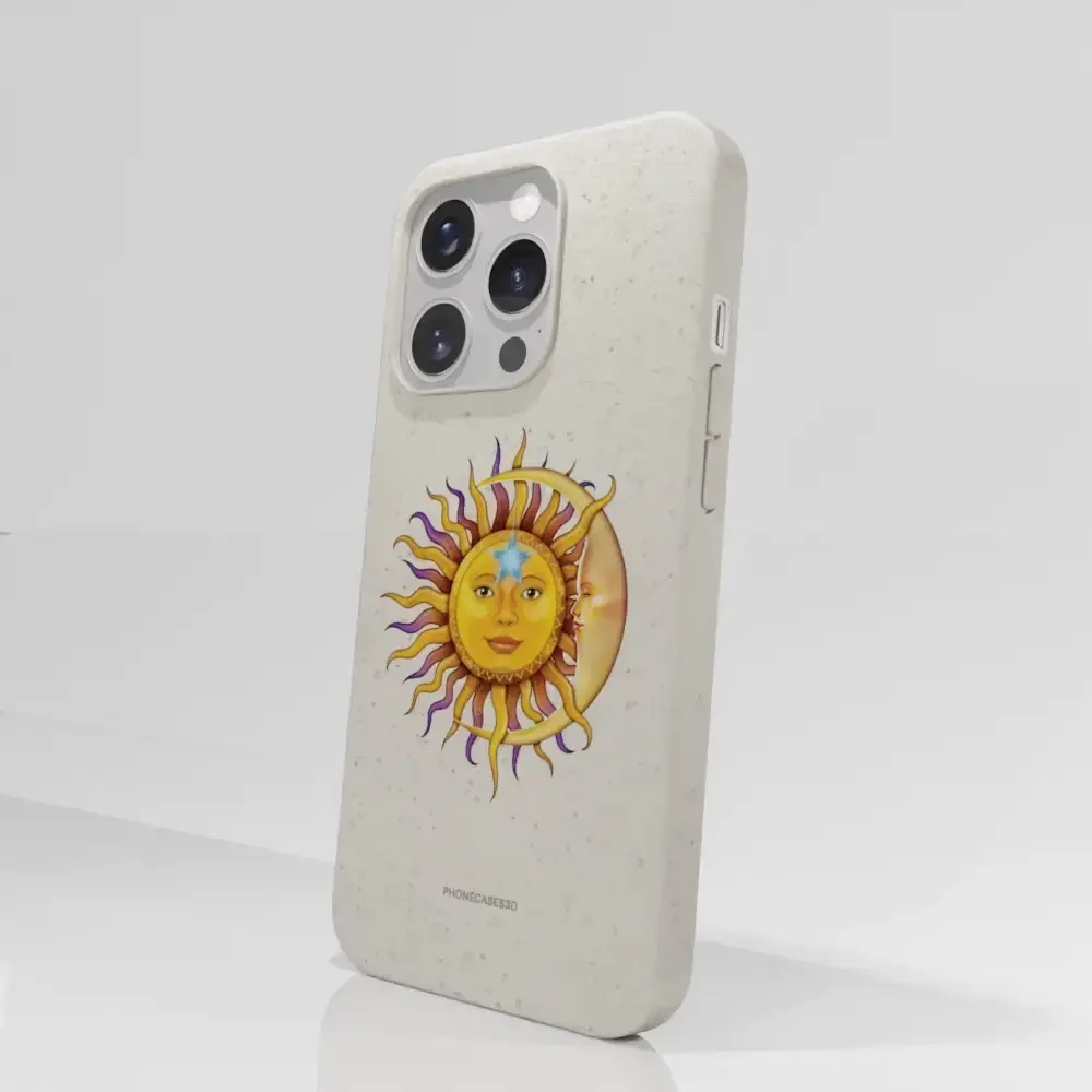 Vincent Hie Official White Compostable Phone Case Design Sun Moon - Image 71
