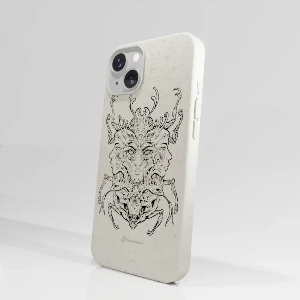 Visions Official Compostable Phone Case black and white - Image 19