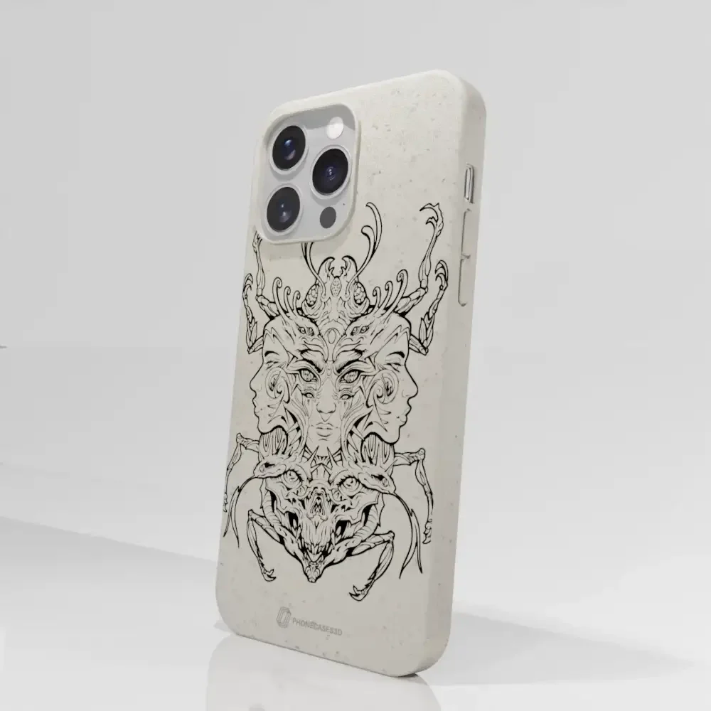 Visions Official Compostable Phone Case black and white - Image 26
