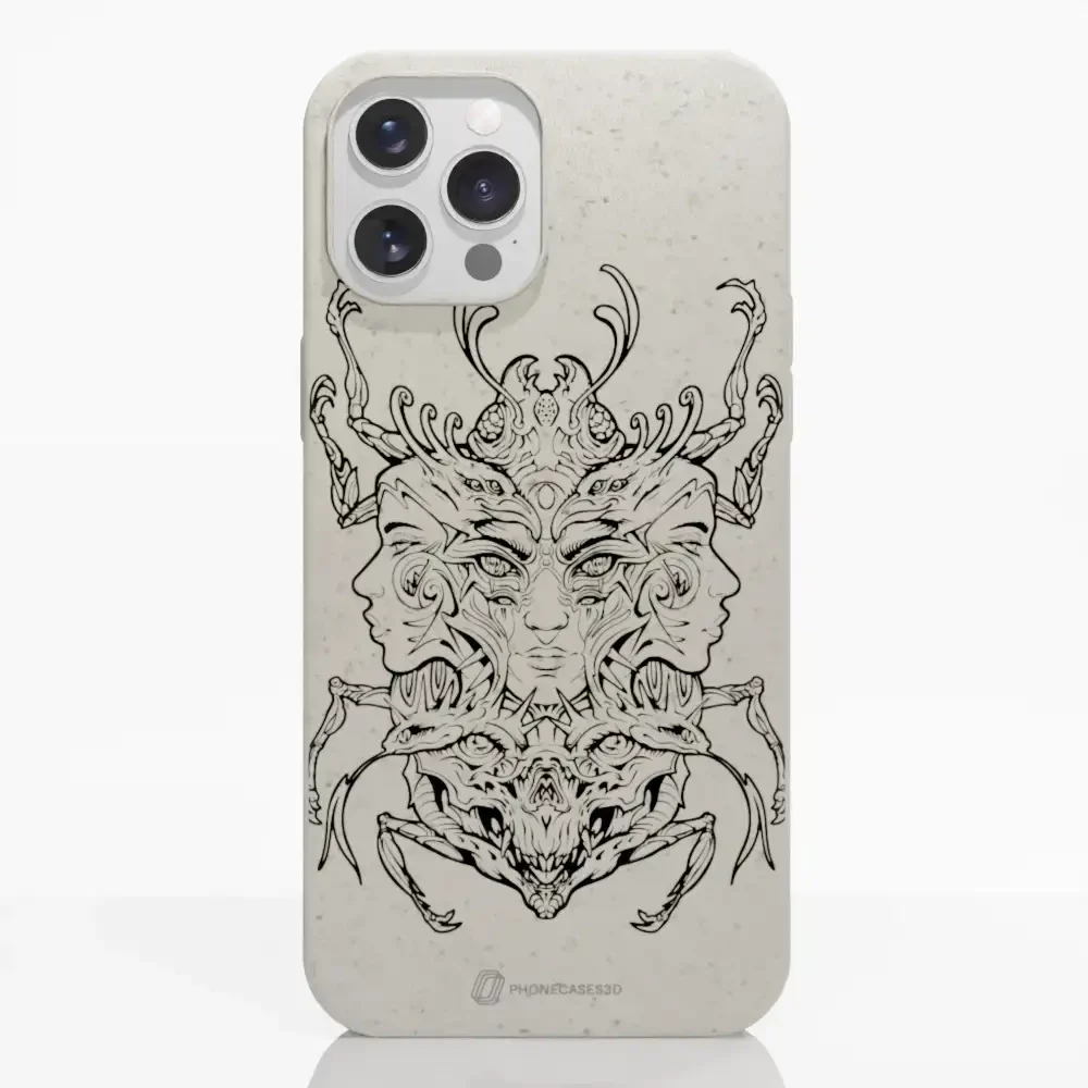 Visions Official Compostable Phone Case black and white - Image 3